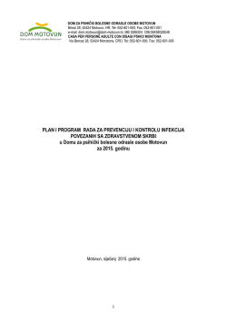 plan i program rada za prevenciju i kontrolu infekcija