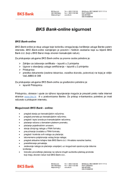 BKS Bank-online sigurnost