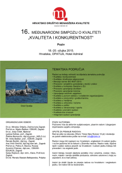 16. simpozij o kvaliteti