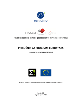 PRIRUČNIK ZA PROGRAM EUROSTARS