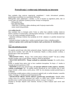 Pretraživanje - općenito - E