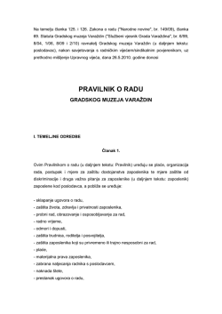 Pravilnik o radu GMV