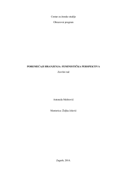 Poremećaji hranjenja- feministička perspektiva
