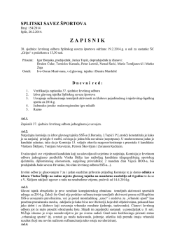 Z A P I S N I K - Splitski savez &scaron;portova