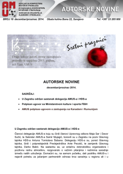 Autorske novine broj 18 30.12.2014. godine