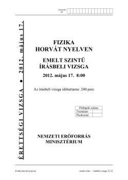 FIZIKA HORV&Aacute;T NYELVEN