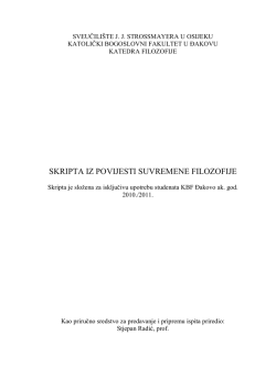 skripta iz povijesti suvremene filozofije