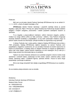 Po&scaron;tovani, Bliži nam se jo&scaron; jedan Istarski Festival