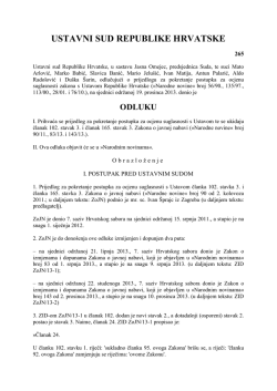 Odluka Ustavnog suda Republike Hrvatske br
