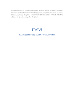 STATUT - MNK Futsal Dinamo