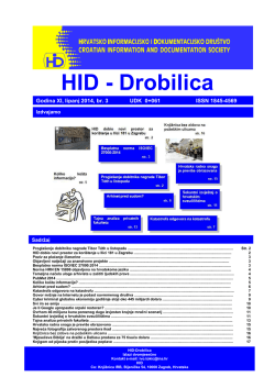 ovdje - Hrvatsko informacijsko i dokumentacijsko dru&scaron;tvo