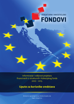 Upute za korisnike sredstava - informiranje i vidljivost