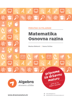 Demo poglavlje - Pripreme za državnu maturu | Algebra