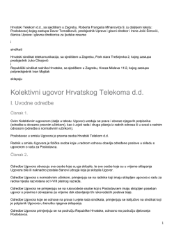 KOLEKTIVNI UGOVOR HT. d.d. - Hrvatski sindikat telekomunikacija