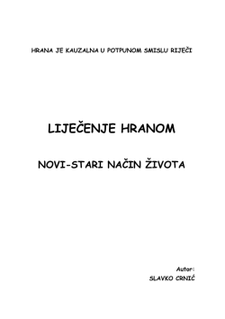 LIJEČENJE HRANOM