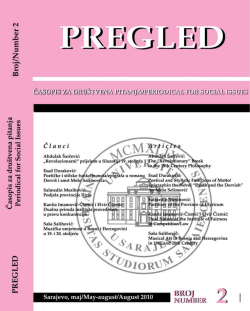 PREGLED Periodical for Social Issues
