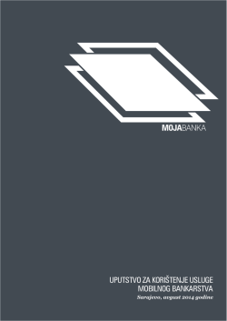 Uputstvu za kori&scaron;tenje usluge mobilnog bankarstva