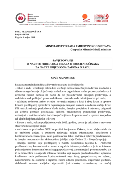 MINISTARSTVO RADA I MIROVINSKOG SUSTAVA