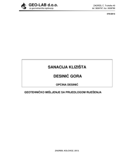 Sanacija klizi&scaron;ta desinić