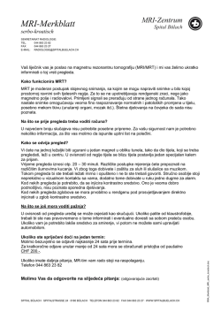 MRI-Merkblatt - Spital Bülach