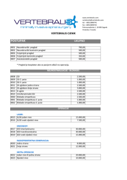 POSTUPAK - Vertebralis