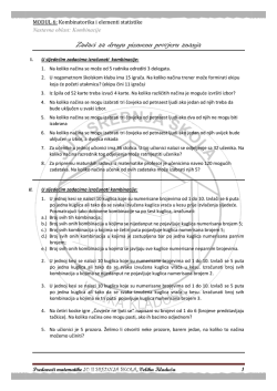 Zadaci za drugu pismenu provjeru - MODUL 6