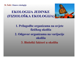 M. Šolić: Osnove ekologije