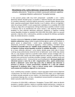 Temeljem dokumenta Smjernice za lokalni