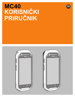 MC40 User Guide [Croatian] (P/N 72E166940