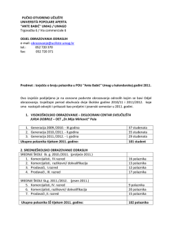 Cjelovito izvjesce odjela obrazovanja za 2011 godinu