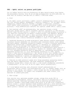 UPS - Op&scaron;ti uslovi za prevoz po&scaron;iljaka