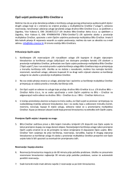 Opći uvjeti poslovanja Blitz-CineStar-a