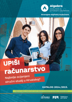 1. - Visoka &scaron;kola za primijenjeno računarstvo
