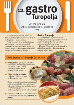 Letak 12. Gastro izložbe Turopolja