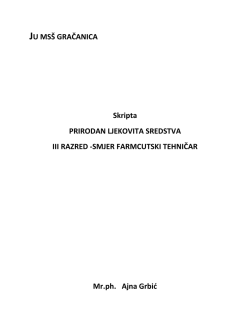 Prirodna ljekovita sredstva III r farmaceutski