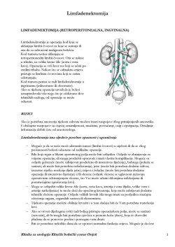 Limfadenektomija - Klinika za urologiju KBC Osijek