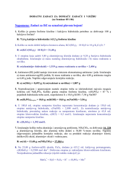 dodatni zadaci za domaću zadaću