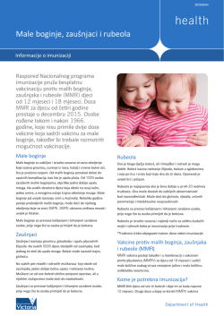 Male boginje, zaušnjaci i rubeola