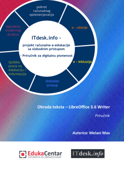 Obrada teksta - LibreOffice Writer - priručnik