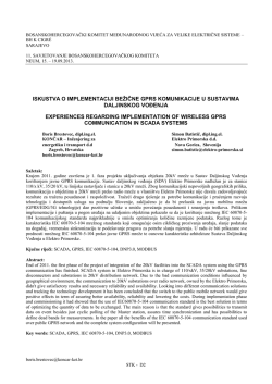 iskustva o implementaciji bežične gprs komunikacije u sustavima