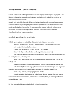 Smetnje u ishrani i njihovo uklanjanje