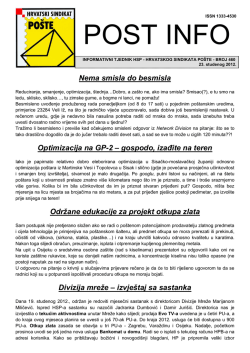ispis - Hrvatski sindikat po&scaron;te