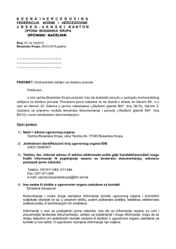 Predmet nabavke je: nabavka usluga stručnog