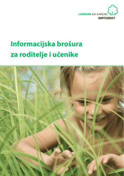 Informacijska bro&scaron;ura za roditelje i učenike