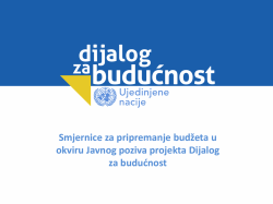 Smjernice za pripremanje budžeta u okviru Javnog poziva projekta