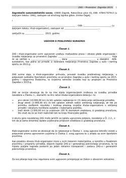 Prijedlog Ugovora o poslovnoj suradnji.