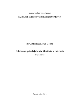 Otkrivanje poku&scaron;aja krađe identiteta u Internetu