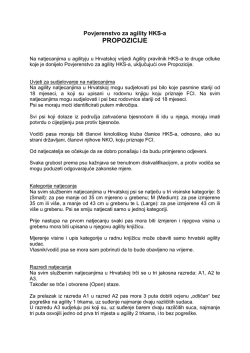 PROPOZICIJE - Povjerenstvo za agility - Agility