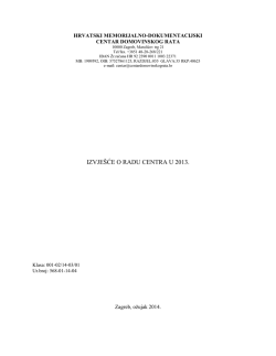 Izvjesce o radu Centra za 2013