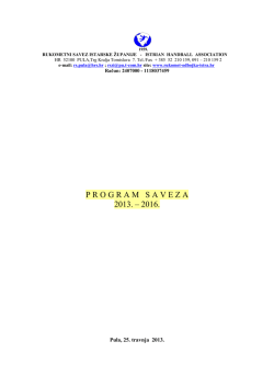 program rada, 2013. - Rukometni i Odbojka&scaron;ki savez